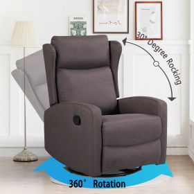 JST Rocking Swivel Recliner Chair for Living Room, 360 Degree Swivel, Adjustable Modern Reclining Chair, Classic and Traditional Recliner Sofa with Lu