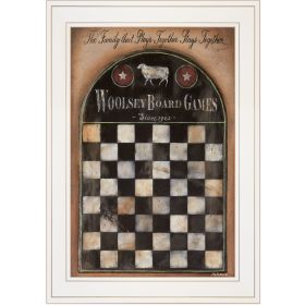 "Woolsey Board Game" by Pam Britton, Ready to Hang Framed Print, White Frame