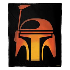 Star Wars; Boba Fett Jack-o'-lantern Aggretsuko Comics Silk Touch Throw Blanket; 50" x 60"