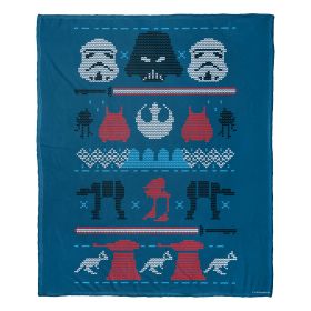 Star Wars; Vader Xmas Sweater Aggretsuko Comics Silk Touch Throw Blanket; 50" x 60"