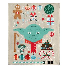 Star Wars; Yoda Xmas Aggretsuko Comics Silk Touch Throw Blanket; 50" x 60"