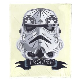 Star Wars; Storm Trooper Decorated Helmet Aggretsuko Comics Silk Touch Throw Blanket; 50" x 60"