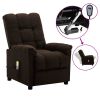 Massage Recliner Dark Brown Fabric