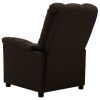 Massage Recliner Dark Brown Fabric