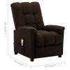 Massage Recliner Dark Brown Fabric