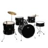 [Do Not Sell on Amazon]Glarry Full Size Adult Drum Set 5-Piece Black with Bass Drum, two Tom Drum, Snare Drum, Floor Tom, 16" Ride Cymbal, 14" Hi-hat