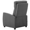 Massage Recliner Light Grey Fabric