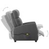 Massage Recliner Light Grey Fabric