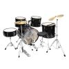 [Do Not Sell on Amazon]Glarry Full Size Adult Drum Set 5-Piece Black with Bass Drum, two Tom Drum, Snare Drum, Floor Tom, 16" Ride Cymbal, 14" Hi-hat