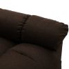 Massage Recliner Dark Brown Fabric