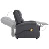 Massage Recliner Dark Gray Fabric