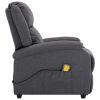 Massage Recliner Dark Gray Fabric