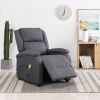 Massage Recliner Dark Gray Fabric