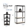 Storage Rack Shelving Unit Storage Shelf Steel Garage Utility Rack 4-Shelf Adjustable Shelves Heavy Duty Display Stand for Books; Kitchenware; Tools B