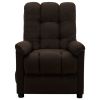 Massage Recliner Dark Brown Fabric