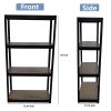 Storage Rack Shelving Unit Storage Shelf Steel Garage Utility Rack 4-Shelf Adjustable Shelves Heavy Duty Display Stand for Books; Kitchenware; Tools B