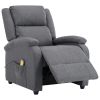 Massage Recliner Dark Gray Fabric