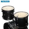 [Do Not Sell on Amazon]Glarry Full Size Adult Drum Set 5-Piece Black with Bass Drum, two Tom Drum, Snare Drum, Floor Tom, 16" Ride Cymbal, 14" Hi-hat