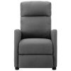 Massage Recliner Light Grey Fabric