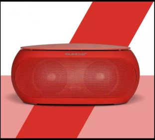 Wireless Bluetooth touch portable dual speaker audio (Option: Red-USB)