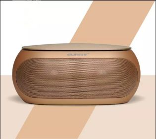 Wireless Bluetooth touch portable dual speaker audio (Option: Champagne gold-USB)