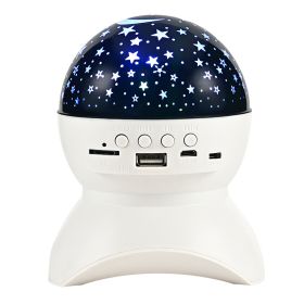 Bluetooth Audio Dream Projector Led Colorful Speakers (Option: White-USB)