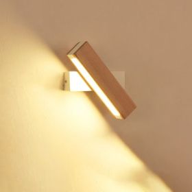 Wooden LED Wall Lamp Modern Adjustable Lighting Bar Restaurant Living Room Porch Wall Lamps Corridor Home Decor (Option: C)