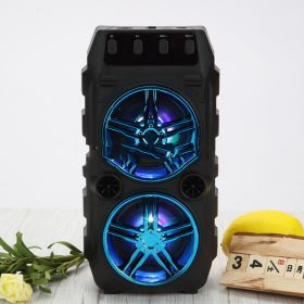 Wireless Bluetooth Speaker Dual Speakers Outdoor Portable Loud Speaker (Color: Blue)