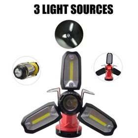 Flashlight Usb Charging Hook Car Overhaul (Option: Red-USB)