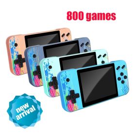 Classic Mini Handheld Video Game Console Retro 8 But Classic Games Portable (Color: Double Blue)