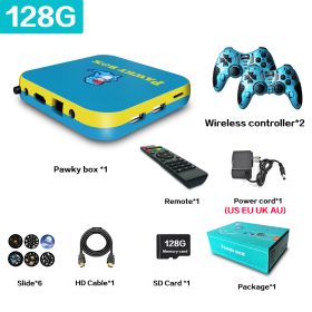 Pawky Box Game Console for PS1/DC/Naomi 50000+ Games Super Console WiFi Mini TV Kid Retro 4K Video Game Player (Color: 128G 41000 Games BY, Bundle: US plug)