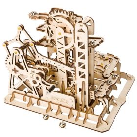 Robotime ROKR 3D Wooden Puzzle Marble Race Run Maze Balls Track Coaster Model Building Kits Toys for Children Drop Shipping (Model Number: LG504 Tower Coaster)