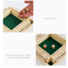 Wooden Shut The Box Dice Game for 1-4 Players