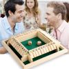 Wooden Shut The Box Dice Game for 1-4 Players