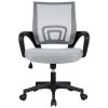 Office Computer Desk Chair Gaming-Ergonomic Mid Back Cushion Lumbar Support with Wheels Comfortable Blue Mesh Racing Seat Adjustable Swivel Rolling Ho