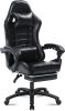 Ergonomic Gaming Chair for Adults, Comfortable Computer Chair for Heavy People, Adjustable Height Office Desk Chair with Wheels, Breathable Leather Vi