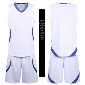 Casual Wear Sleeveless Thin Vest Running Wear Shorts Sportswear (Option: A Blue and white-7xl)