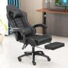 Ergonomic Gaming Chair for Adults, Comfortable Computer Chair for Heavy People, Adjustable Height Office Desk Chair with Wheels, Breathable Leather Vi