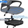 Office Computer Desk Chair Gaming-Ergonomic Mid Back Cushion Lumbar Support with Wheels Comfortable Blue Mesh Racing Seat Adjustable Swivel Rolling Ho