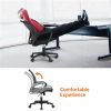 Office Computer Desk Chair Gaming-Ergonomic Mid Back Cushion Lumbar Support with Wheels Comfortable Blue Mesh Racing Seat Adjustable Swivel Rolling Ho