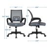 Office Computer Desk Chair Gaming-Ergonomic Mid Back Cushion Lumbar Support with Wheels Comfortable Blue Mesh Racing Seat Adjustable Swivel Rolling Ho