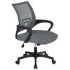 Office Computer Desk Chair Gaming-Ergonomic Mid Back Cushion Lumbar Support with Wheels Comfortable Blue Mesh Racing Seat Adjustable Swivel Rolling Ho