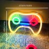 1pc, LED Gaming Neon Gaming Controller Shape LED Logo Light, Gaming Player Gift, Home Decor, Bedroom Decor, Room Decor, Indoor Decor, Wedding Decor, C