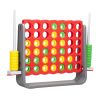 Jumbo 4-to-Score Game Set;  Giant Connect 4 with 42 Rings;  Indoor Outdoor Game Set for Kids and Adults