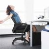 Office Computer Desk Chair Gaming-Ergonomic Mid Back Cushion Lumbar Support with Wheels Comfortable Blue Mesh Racing Seat Adjustable Swivel Rolling Ho