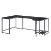 U-shaped Computer Desk;  Industrial Corner Writing Desk with CPU Stand;  Gaming Table Workstation Desk for Home Office