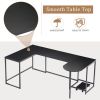 U-shaped Computer Desk;  Industrial Corner Writing Desk with CPU Stand;  Gaming Table Workstation Desk for Home Office