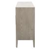 Wood Storage Cabinet with Three tempered glass doors and Adjustable Shelf,Suitable for living room, study and entrance