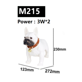 New Bluetooth Speaker Whole Body Dog Creative Gift Cartoon FM Radio Desktop Audio (Option: White-M215-USB)